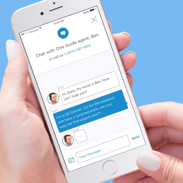 view of UI on smartphone