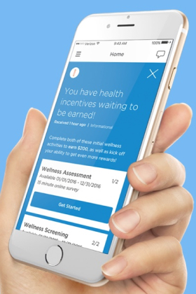 view of UI on smartphone