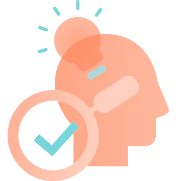 illustration of a person and a check mark
